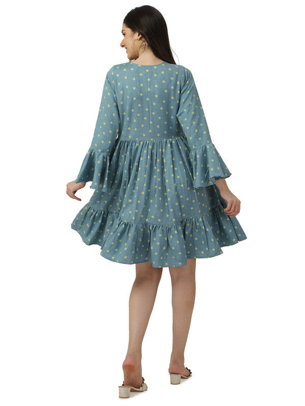 POLKA FRILL DRESS