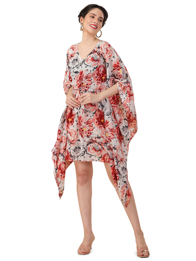 FIT AND FLARE PRINTED KAFTAN