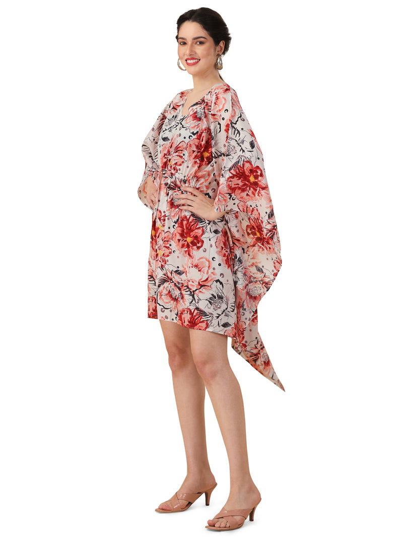 FIT AND FLARE PRINTED KAFTAN