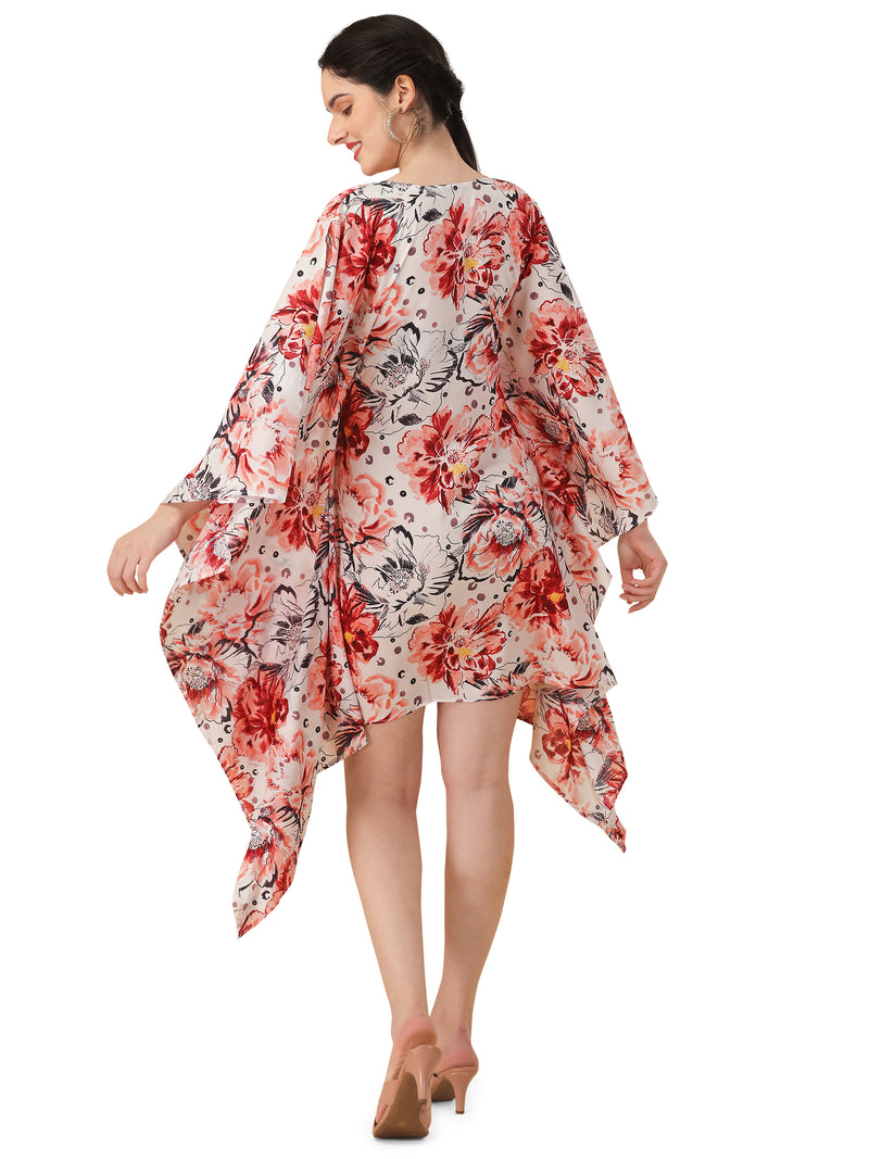 FIT AND FLARE PRINTED KAFTAN