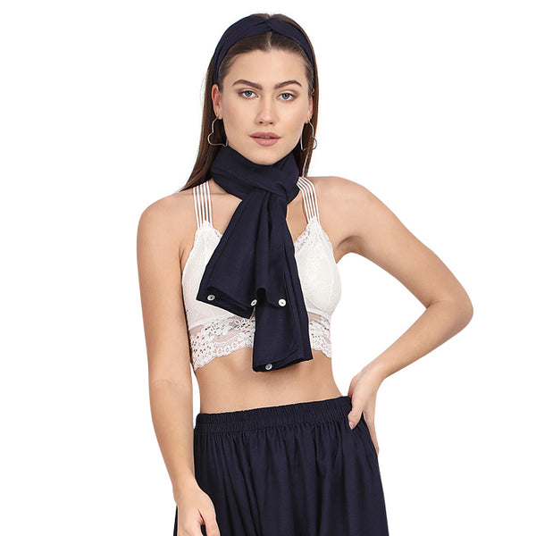 NAVY SCARF