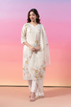 ILLUSION EMBROIDERED KURTA SET