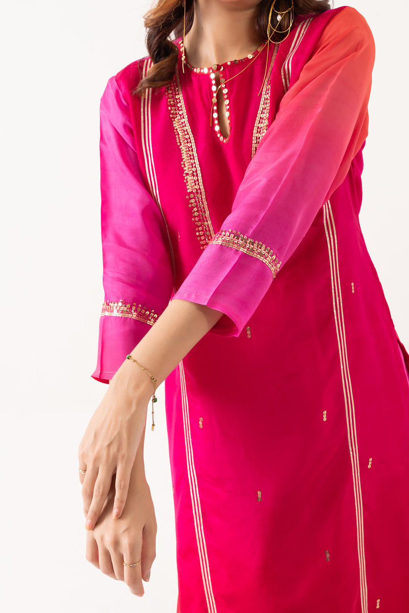 ORGANZA SILK FESTIVE KURTA SET