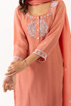 PEACH CRYSTAL KURTA SET