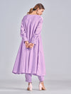 LILAC SATIN ASYMMETRIC TUNIC SET